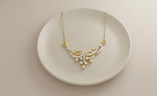 Moissanite Leaf Pendant Necklace, Rose Gold Silver Jewelry Gift for Her Valentine Love