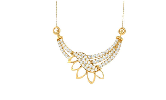Riora luxury moissanite diamond pendant necklace in gold rose, minimalist bridal jewelry for weddings and everyday wear.