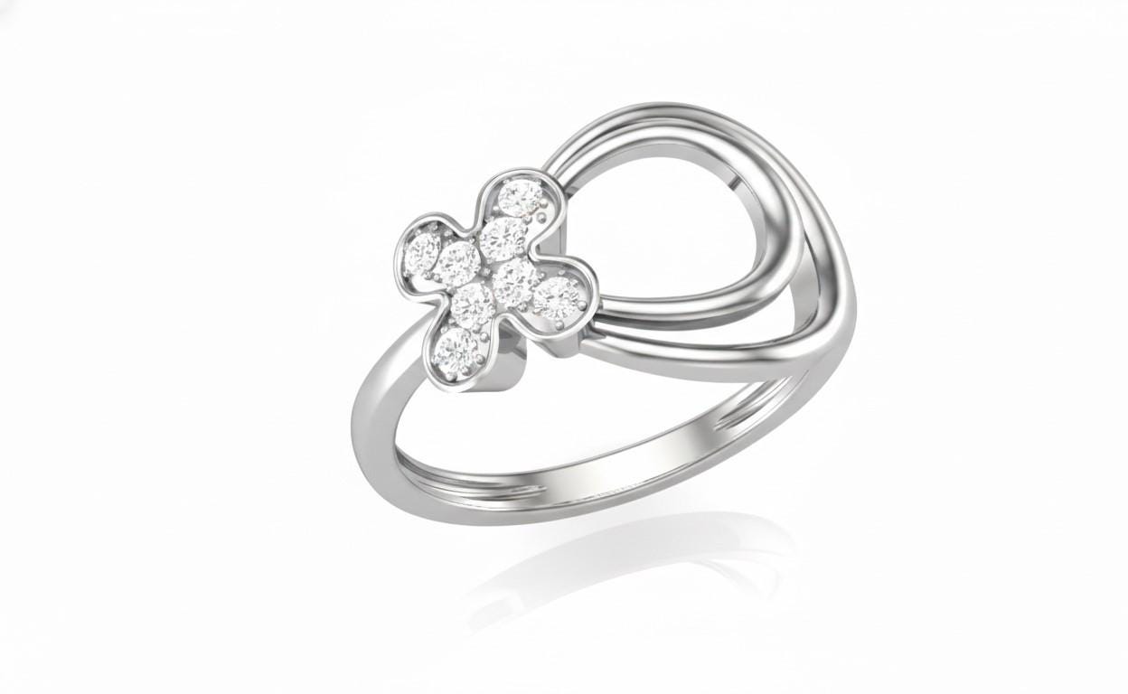 Clover Moissanite Ring | Gold, Rose Gold & Silver | Hypoallergenic Fine Jewelry