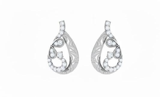 Riora moissanite teardrop stud earrings in gold, rose gold, and silver, non-allergic, nickel-free, ideal bridal gift for her