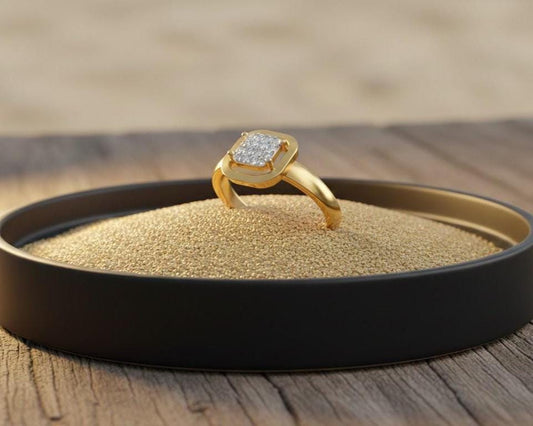 Moissanite Cushion Halo Ring for Women | Gold, Rose Gold & Silver | Sizes 5–11 | Engagement, Promise & Anniversary Gift