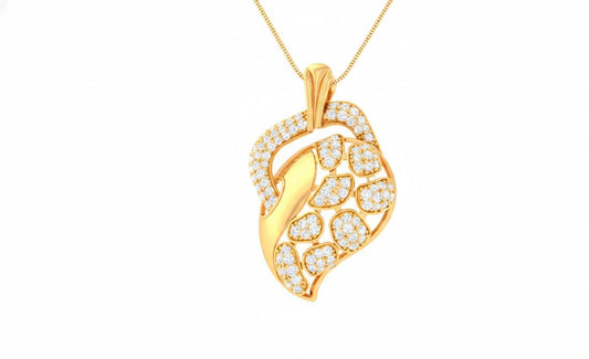 Leaf Pendant Necklace, Rose Gold Silver, Anniversary Gift