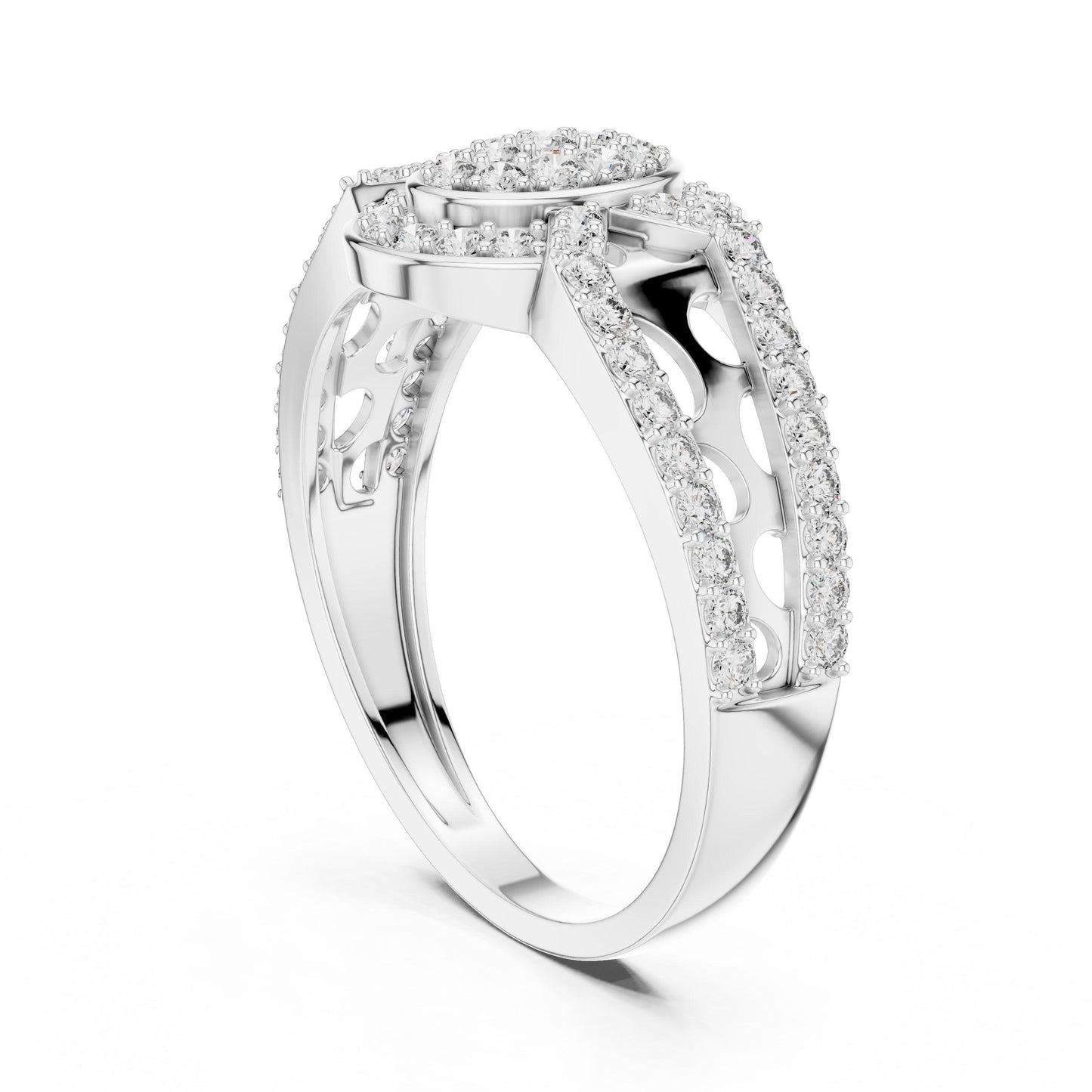 Oval Halo CZ Ring | 925 Hypoallergenic Engagement Ring for Women | Gold, Rose Gold & Silver