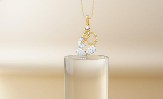 Moissanite Heart Pendant Necklace | Hypoallergenic | Gold, Rose Gold, Silver