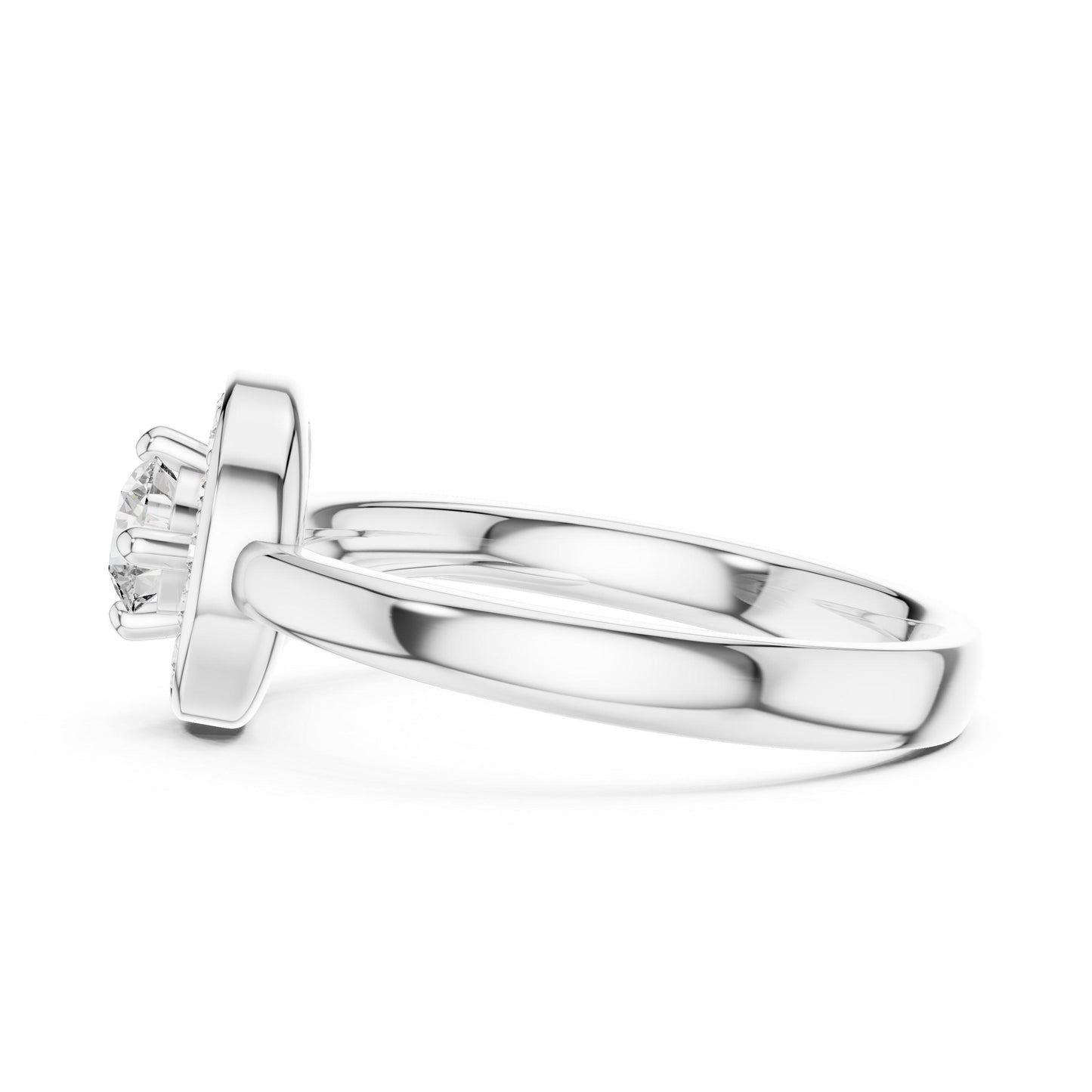 Riora moissanite diamond engagement band with vintage swirl design, perfect as a wedding or bridal gift for wife.