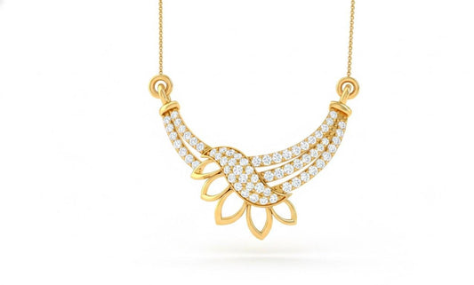 Riora luxury moissanite floral pendant necklace in rose gold with diamond accents, perfect for bridal or wedding jewelry.