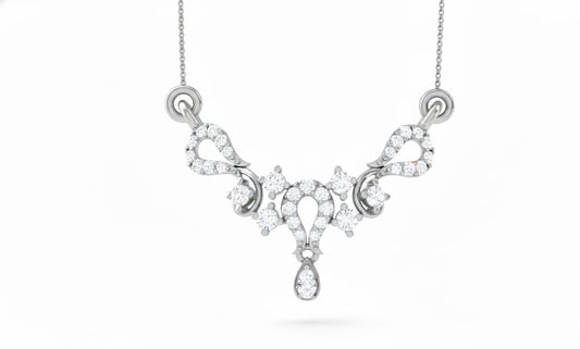 Moissanite Teardrop Pendant Necklace for Women | Gold, Rose Gold & Silver | Adjustable 22" Chain | Bridal & Anniversary Gift