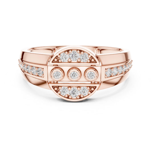 Riora luxury moissanite diamond statement ring in gold and silver, bold cocktail style jewelry for bridal or anniversary occasions