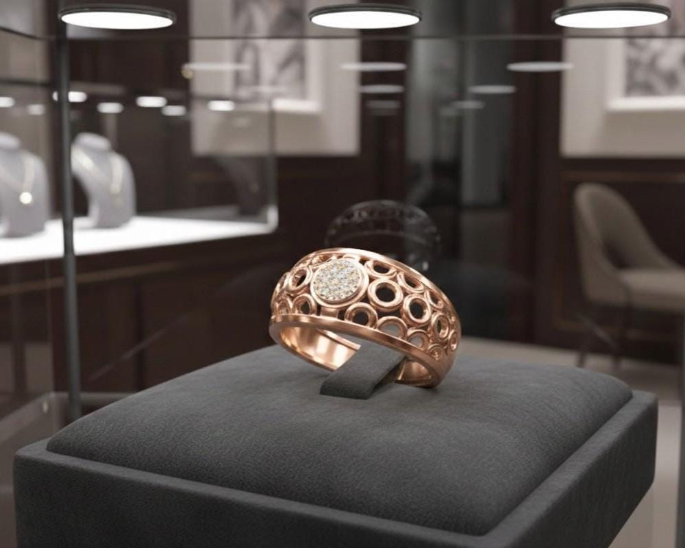 Moissanite Knot Ring | Intertwined Circle Promise Ring | Gold, Rose Gold & Silver | Hypoallergenic