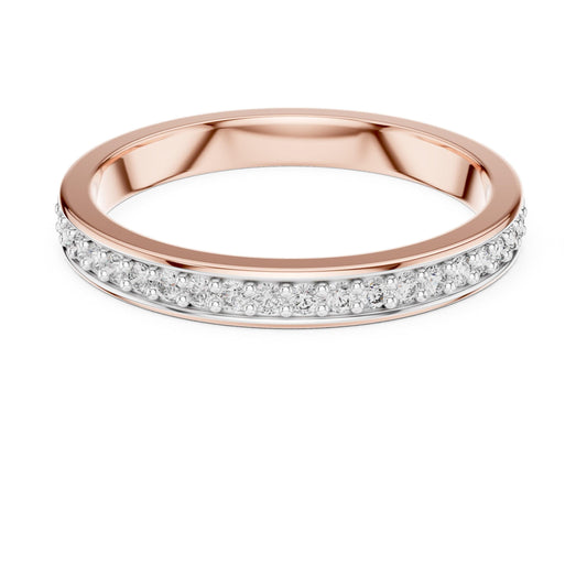 Riora moissanite diamond wedding band, minimalist stackable ring with dainty design, perfect for bridal or anniversary gift.
