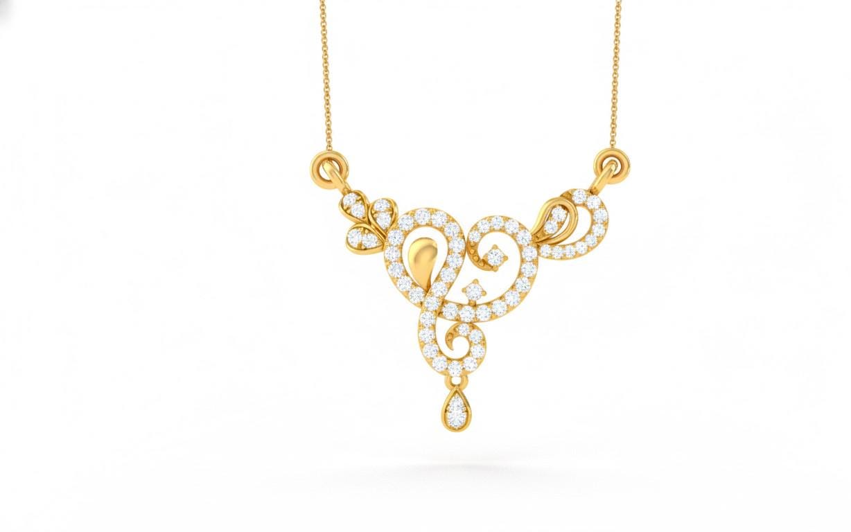Swirl Pendant Necklace, Gold Rose Silver Jewelry, Elegant Gift for Her, Bridal Minimal Charm
