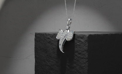 Moissanite Elephant Pendant Necklace | Hypoallergenic Lucky Charm | Gold, Rose Gold, Silver