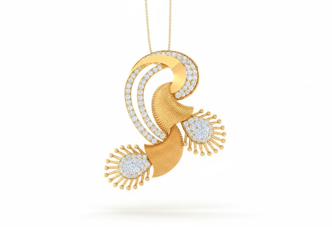 Moissanite Pendant Necklace | Rose Gold, Non-Allergenic