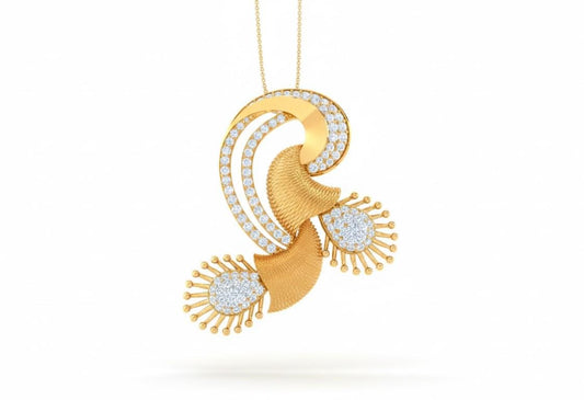 Moissanite Pendant Necklace | Rose Gold, Non-Allergenic
