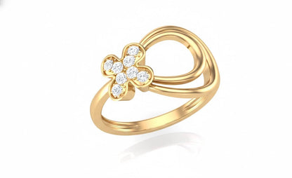 Clover Moissanite Ring | Gold, Rose Gold & Silver | Hypoallergenic Fine Jewelry