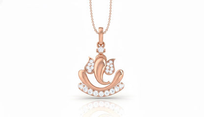 Moissanite Lotus Pendant Necklace | Hypoallergenic Symbolic Jewelry | Gold, Rose Gold, Silver
