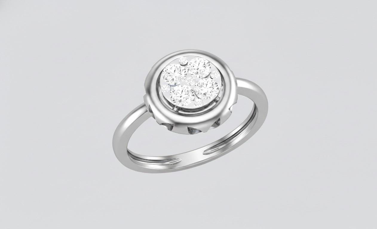 Moissanite Halo Ring for Women | Gold, Rose Gold & Silver | Sizes 5–11 | Engagement, Promise & Anniversary Gift