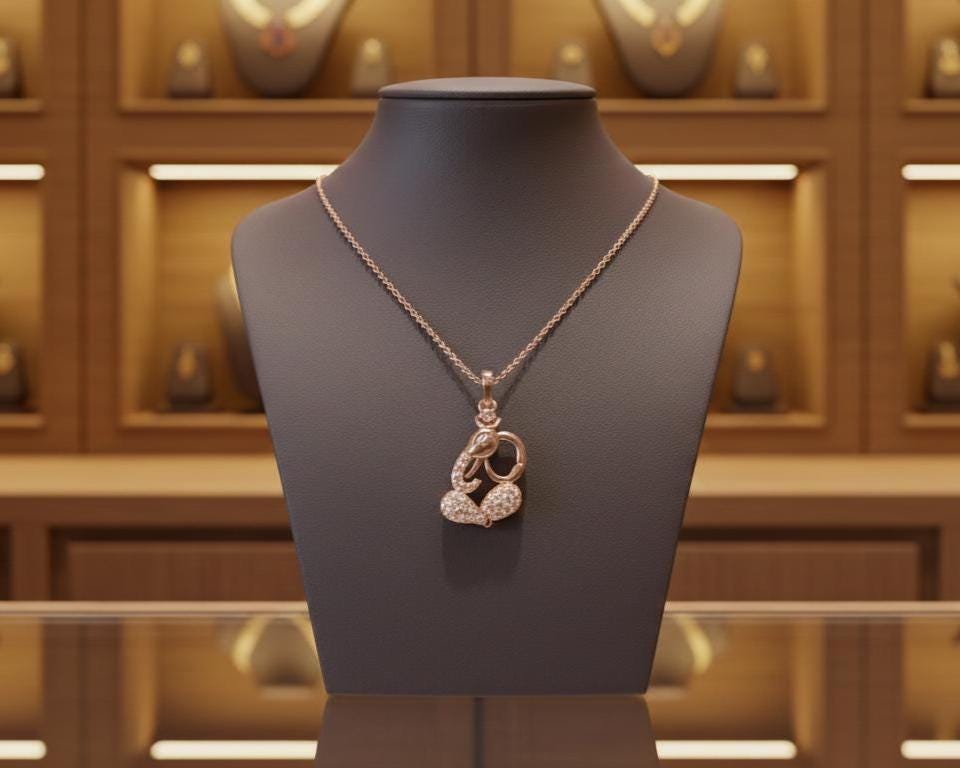 Moissanite Heart Pendant Necklace | Hypoallergenic | Gold, Rose Gold, Silver