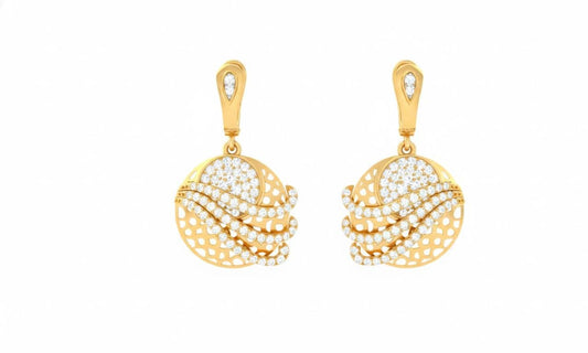 Moissanite Drop Earrings | Rose Gold Swirl, Nickel-Free