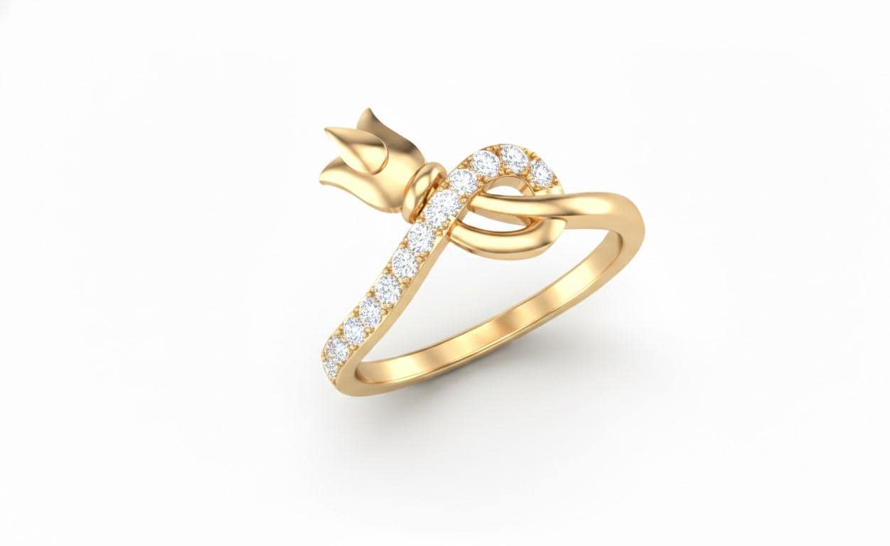 Lotus Infinity Moissanite Ring | Hypoallergenic Promise Ring | Valentine Gift for Her