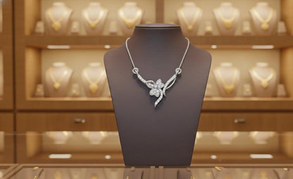 Moissanite Butterfly Pendant Necklace for Women | Gold, Rose Gold & Silver | 22" Adjustable Chain | Valentine & Anniversary Gift