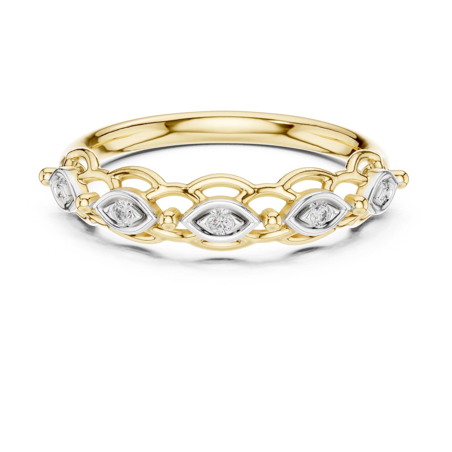 Riora vintage moissanite wedding band with marquise diamond style, art deco design, minimalist rose gold, perfect for anniversaries