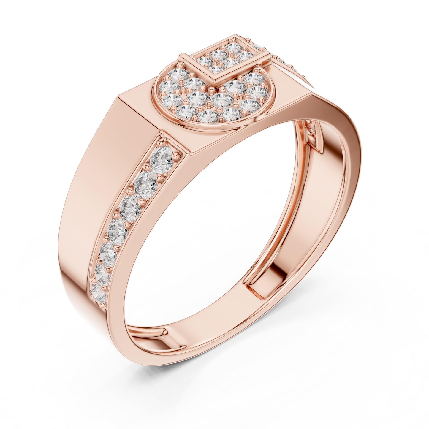 Riora luxury moissanite diamond statement ring for women in gold, perfect for bridal, anniversary, and cocktail occasions.