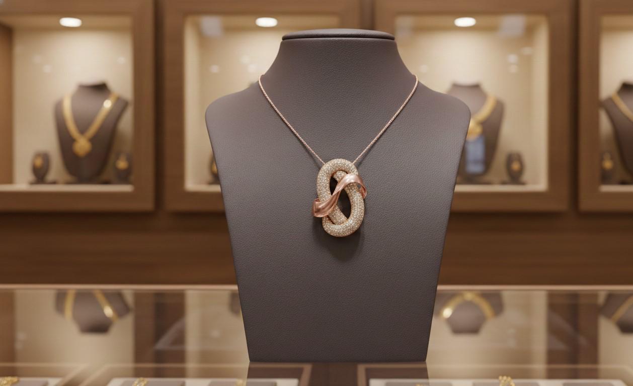 Moissanite Infinity Pendant  Adjustable Chain, Elegant Necklace  Gift