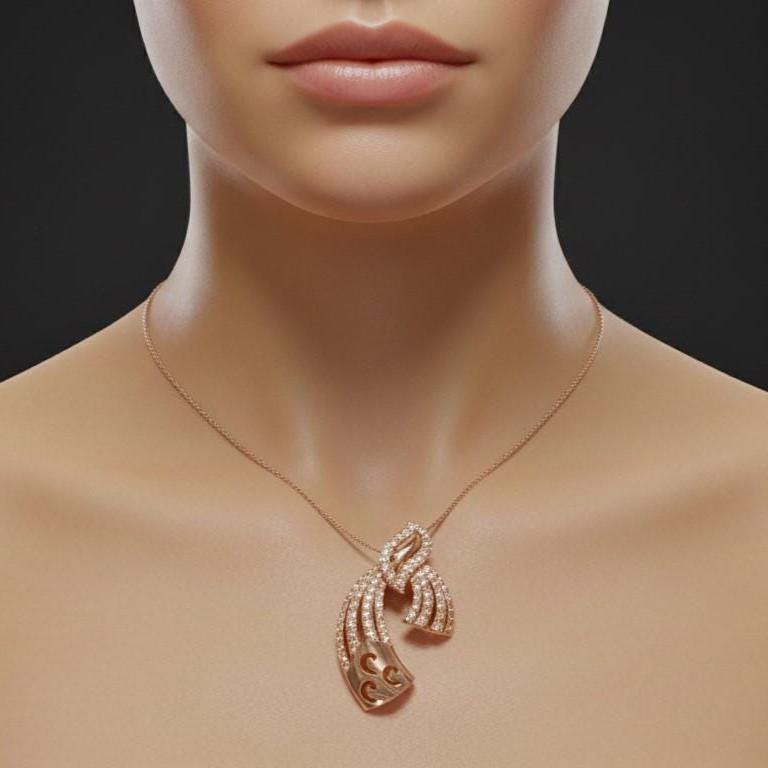 Moissanite Celestial Pendant Necklace | Hypoallergenic Adjustable Chain | Gold, Rose Gold, Silver