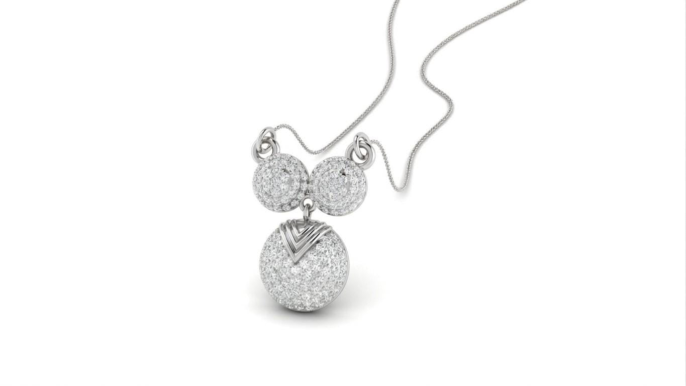 Riora rose gold moissanite circle pendant necklace with elegant design, ideal bridal jewelry or gift for her.