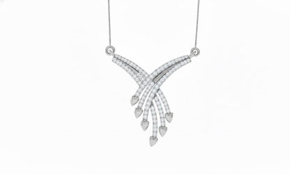 Rose gold moissanite heart drop necklace with delicate chain, romantic bridal jewelry, ideal gift for her, by Riora.