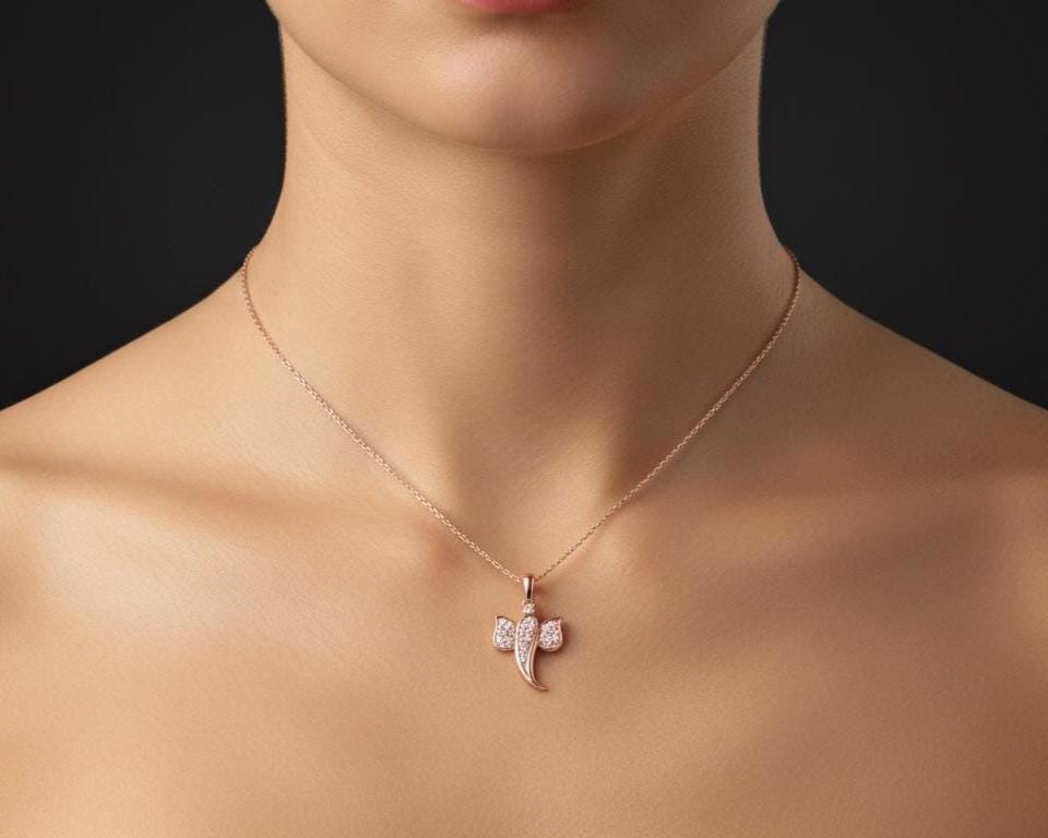 Moissanite Elephant Pendant Necklace | Hypoallergenic Lucky Charm | Gold, Rose Gold, Silver
