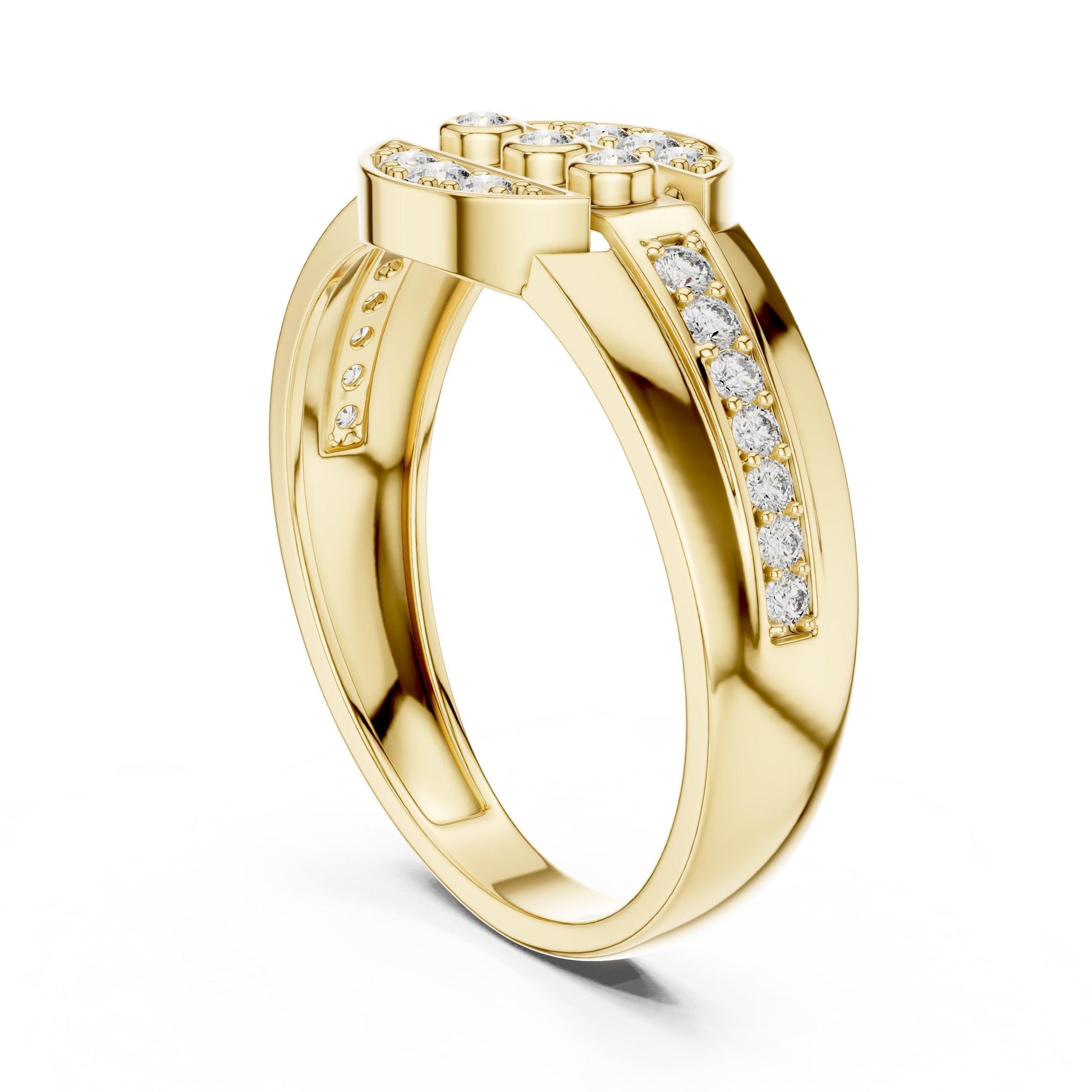Riora luxury moissanite diamond statement cocktail ring in gold and silver, bold bridal or anniversary jewelry.