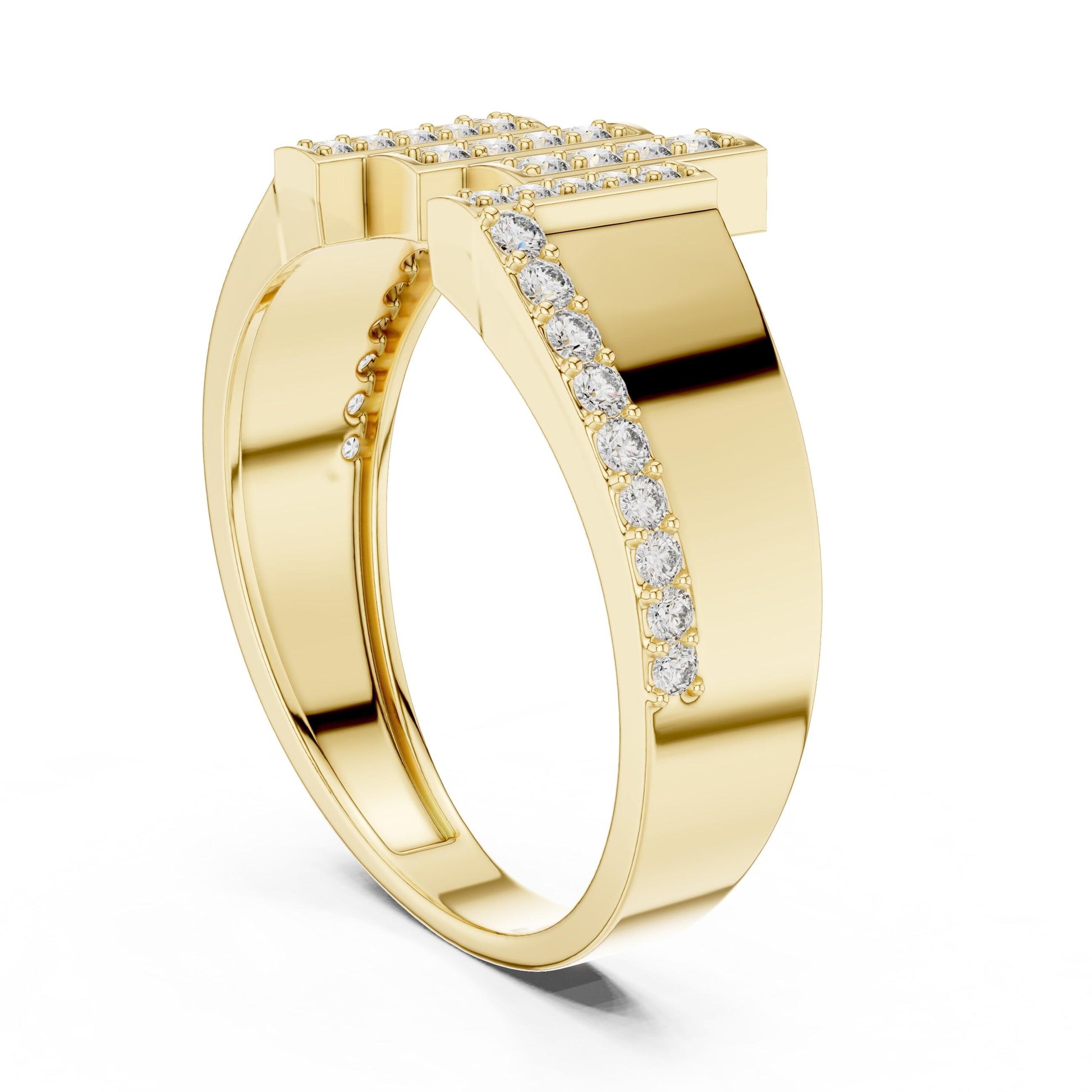 Luxury CZ statement ring for women by Riora, gold rose silver band with adjustable fit, perfect for anniversaries and Valentine’s Day.