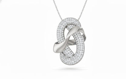 Moissanite Infinity Pendant  Adjustable Chain, Elegant Necklace  Gift
