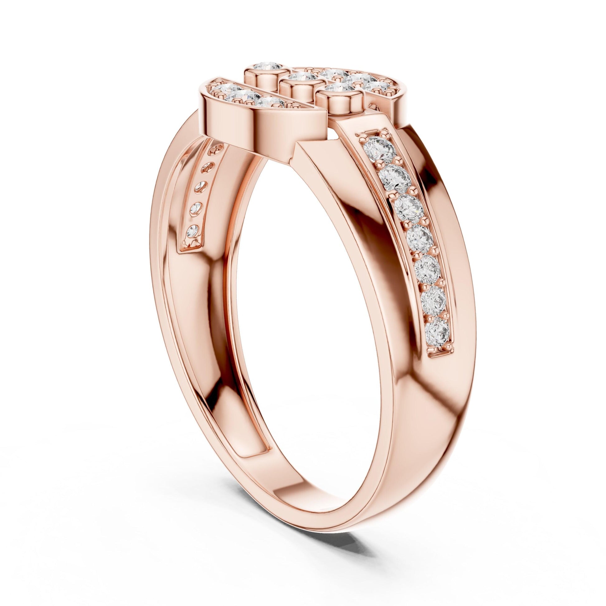 Riora luxury moissanite diamond statement ring in gold and silver, bold cocktail style jewelry for bridal or anniversary occasions.