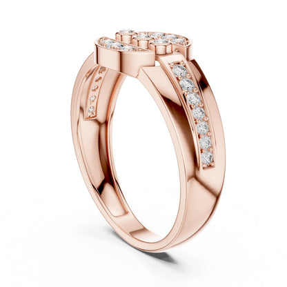 Riora luxury moissanite diamond statement ring in gold and silver, bold cocktail style jewelry for bridal or anniversary occasions.