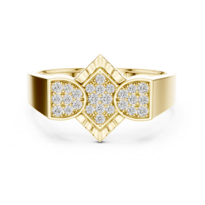 Geometric CZ Statement Ring – Rose Gold, Gold & Silver Bridal Band | Regalia & Roses