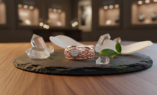 Moissanite Knot Ring | Intertwined Circle Promise Ring | Gold, Rose Gold & Silver | Hypoallergenic