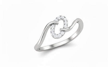 Infinity Moissanite Ring for Women | Hypoallergenic Heart Ring Gift