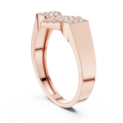 Geometric CZ Statement Ring – Rose Gold, Gold & Silver Bridal Band | Regalia & Roses