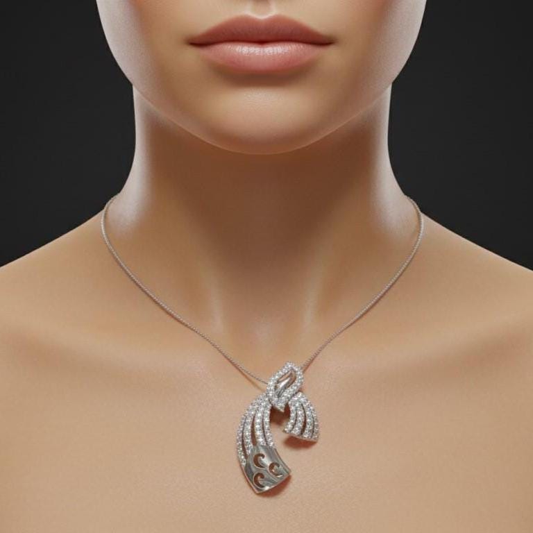 Moissanite Celestial Pendant Necklace | Hypoallergenic Adjustable Chain | Gold, Rose Gold, Silver