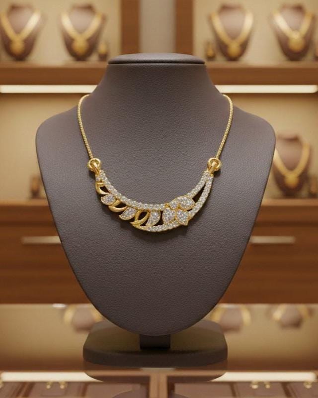 Rose gold leaf necklace with a moissanite diamond pendant, elegant bridal jewelry for women featuring minimalist design.