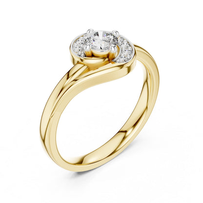 Riora moissanite diamond engagement band featuring a vintage swirl design, perfect as a bridal gift or wedding ring.