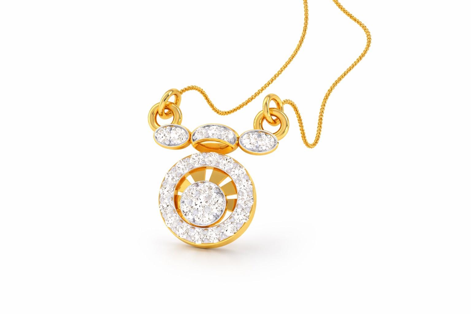 Riora Moissanite halo pendant necklace in rose gold, gold, and silver with adjustable chain, minimal bridal jewelry.