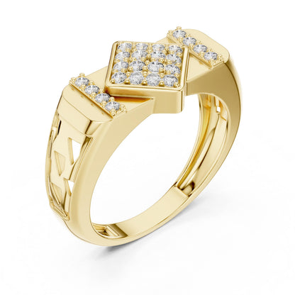 Riora luxury moissanite diamond engagement ring with gold and rose accents, elegant bridal jewelry band for special occasions