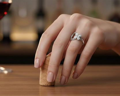 Clover Moissanite Ring | Gold, Rose Gold & Silver | Hypoallergenic Fine Jewelry