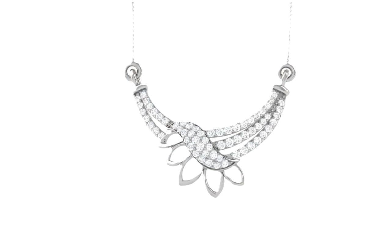 Riora luxury moissanite diamond pendant necklace with gold rose finish, minimalist bridal jewelry, dainty everyday necklace.