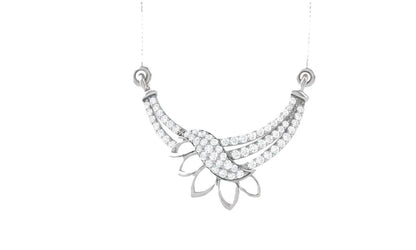 Riora luxury moissanite diamond pendant necklace with gold rose finish, minimalist bridal jewelry, dainty everyday necklace.