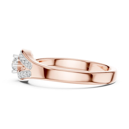 Riora twisted halo moissanite diamond engagement ring in solid gold with vintage style, bridal wedding jewelry.